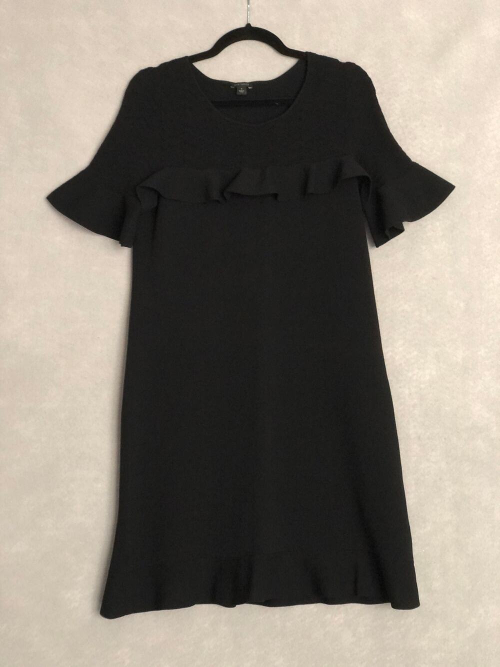 Ann Taylor Shift Dress Knit Bodice Black Women's Medium